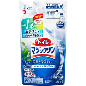 [花王]トイレマジックリン トイレ用洗剤 消臭 洗浄スプレー ミントの香り 詰替用 330ml(トイレ用 トイレ掃除 クリーナー)