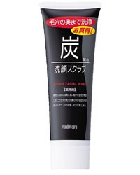 mandom 炭洗顔スクラブ 100g  （洗顔/メンズ/男性用/洗顔フォーム/スクラブ洗顔）