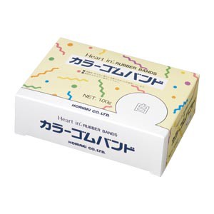 ハートインゴムバンド [#16 100g] 1箱 箱入１００ｇ（正味重量） 本体色：白