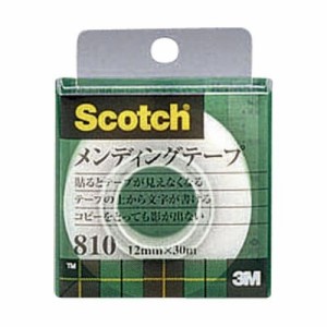 【ゆうパケット配送対象】〈スコッチ〉メンディングテープ [810-1-12C] 1巻 （小巻）巻芯径２５ｍｍ(メール便)