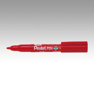 ぺんてるペン [ENN50-B] 1本 丸芯・中字（１．１ｍｍ） インク色：赤