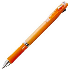 【ゆうパケット配送対象】[ゼブラ] クリップオンスリム [B2A5-WOR] 1本 2色ボールペン(黒・赤) 本体色:パステルオレンジ(油性ボールペン