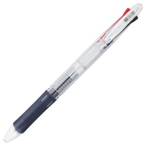 【ゆうパケット配送対象】[ゼブラ]クリップオンスリム 3色ボールペン 0.7mm 透明[B3A5-C](油性ボールペン)(ポスト投函 追跡ありメール・