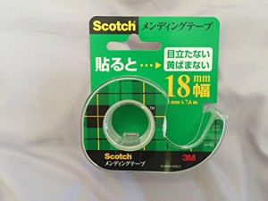 スコッチ メンディングテープ CM-18 透明 ディスペンサー付 18mmx7.6m CM-18
