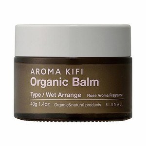 AROMA KIFI アロマキフィ オーガニックバーム ウェットアレンジ ローズアロマの香り 40g(濡れ髪 ゆるふわ ヘアケア フェイス クリーム
