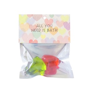 【ゆうパケット配送対象】ALL YOU NEED IS BATH ローズ＆グリーンアップル 1袋(ハートの入浴剤 ギフトパック バスエッセンス)(ポスト投