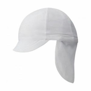 【ゆうパケット配送対象】FOOTMARK(フットマーク) フラップ付き体操帽子(取り外しタイプ) 白(ホワイト) 日よけ ぼうし 熱中症 紫外線 ・