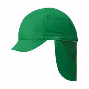 【ゆうパケット配送対象】FOOTMARK(フットマーク) フラップ付き体操帽子(取り外しタイプ) 緑(グリーン) 日よけ ぼうし 熱中症 紫外線 ・