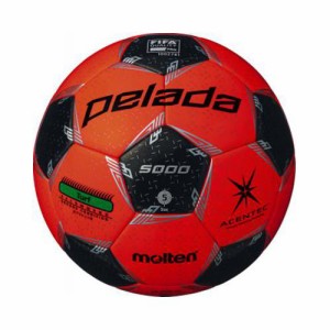 モルテン（Molten） サッカーボール5号球 ペレーダ5000芝用 パワーオレンジ×メタリックブラック