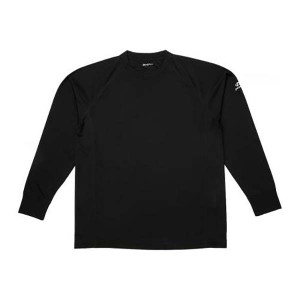 ファイテン PHITEN ユニセックス RAKUシャツSPORTS(SMOOTH DRY) 長袖 ブラック 2XOサイズ Tシャツ 裏メッシュ ラグラン袖 ロングスリーブ