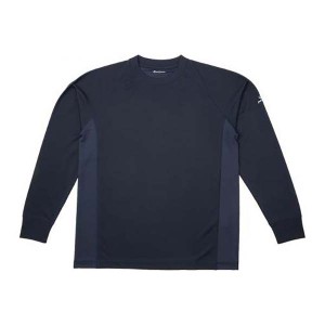 ファイテン PHITEN ユニセックス RAKUシャツSPORTS(SMOOTH DRY) 長袖 ネイビー Sサイズ Tシャツ 裏メッシュ ラグラン袖 ロングスリーブ J