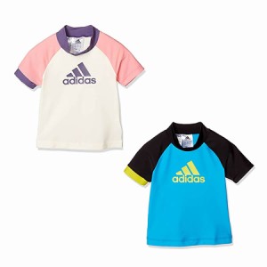 ＊在庫限り！大特価＊adidas アディダス キッズ ラッシュガード ぽっきり Rashguard Short Sleeve K GKE90[返品・交換不可]