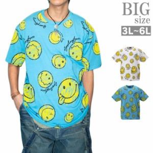 プリントTシャツ 大きいサイズ メンズ SMILEY FACE スマイリーフェイス ニコちゃんマーク C010613-06