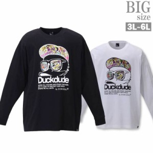 DUCK DUDE 長袖Tシャツ 大きいサイズ メンズ プリントTシャツ トップス ダックデュード C021223-06