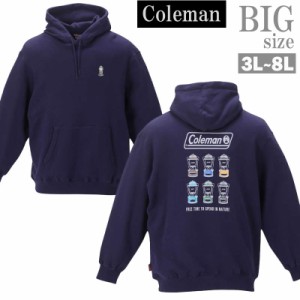 パーカー 大きいサイズ メンズ Coleman 裏起毛 サスティナブル プルオーバーパーカー C041108-03