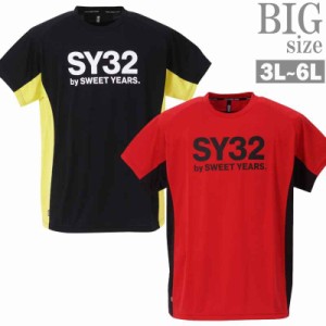 プリントTシャツ 大きいサイズ メンズ 吸汗速乾 裏メッシュ SY32 by SWEET YEARS 切替 C050406-13