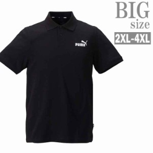ポロシャツ PUMA 大きいサイズ メンズ プーマ アクティブ ロゴ ピケ 刺繍 鹿の子 ストレッチ C050408-04