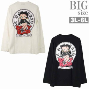 長袖Tシャツ BETTY BOOP 大きいサイズ メンズ プリントT 可愛い ガールプリント ベティブープ C050728-05