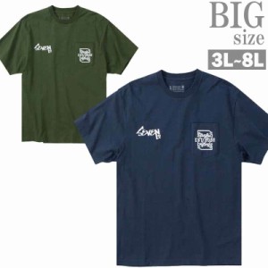 プリントTシャツ 大きいサイズ メンズ SEVEN2 セブンツー 天竺 半袖 胸ポケット トップス C060226-02