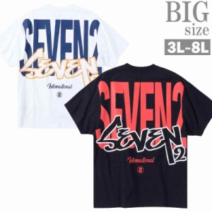 プリントTシャツ 大きいサイズ メンズ SEVEN2 セブンツー 天竺 半袖 お洒落 トップス C060226-04