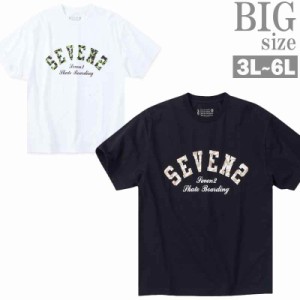 プリントTシャツ 大きいサイズ メンズ SEVEN2 セブンツー 天竺 半袖 お洒落 トップス C060226-05