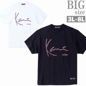 プリントTシャツ ロゴ 大きいサイズ メンズ KARL KANI カールカナイ ロゴ お洒落 クルーネック C060302-08