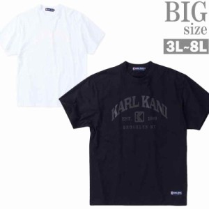 プリントTシャツ 大きいサイズ メンズ ロゴプリント KARL KANI カールカナイ クルーネック C060304-01