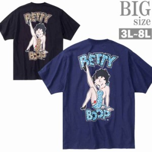 Tシャツ BETTY BOOP 大きいサイズ メンズ ベティブープ ガールプリント かわいい 胸ポケット C060304-05