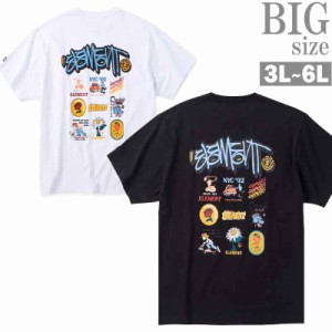 プリントTシャツ 大きいサイズ メンズ ELEMENT お洒落 かわいい ワッペン クルーネック C060417-04