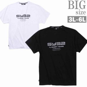 ロゴプリントTシャツ 大きいサイズ メンズ SY32 by SWEET YEARS 襟裏消臭テープ付 C060522-05