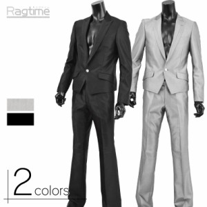 スーツ メンズ ドレススーツ フォーマル スリム 光沢 サテン キレイめ デザイン １B トラッド V260128-07