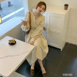 ワンピース レディース フランススタイル 杏子色 ワンピース スリム 体型カバー 呼ばれ 韓国風 オシャレ 半袖 春 ロング丈 ゆったり きれ