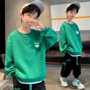 韓国子供服 男の子 トップス スウェット シンプル 春新作 個性 キッズ ボーイズ ファッション お出かけ 通学着 普段着