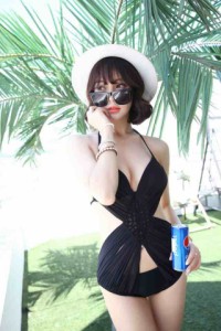 ワンピース おしゃれ 韓国 系 カスタム ウエストレス バックレス クロス 無地 シースルー レース 女性 海 プール リゾート ビーチ M