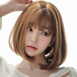 ウィッグ ショート ボブ フルウィッグ かつら wig ボブ内巻き 小顔 可愛い 原宿 レデイッス ネット付き