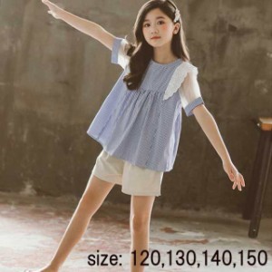 女の子 服 セットアップ Tシャツ+ショーツ ショートパンツ タンクトップ オシャレ ジュニア服 子ども服 服