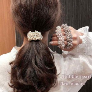 パールヘアゴム キラキラ ヘアアクセサリー かわいい ゴールド オシャレ 髪飾り 上品 大人っぽい 大人 上品 エレガント (メール便送料無