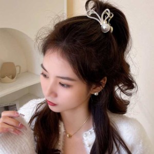 パールヘアクリップ まとめ髪 韓国風 髪飾り結婚式発表会 ヘアアクセサリー ヘアアレンジ 簡単