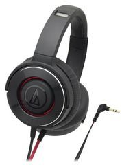 送料無料/[グッズ]/【2015年10月発売】【SOLID BASS】audio-technica/ポータブルヘッドホン/ATH-WS550 BRD ブラック・レッド/NEOACS-5388