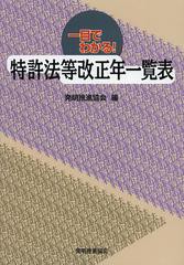 [書籍]/一目でわかる!特許法等改正年一覧表/発明推進協会/編/NEOBK-1516456