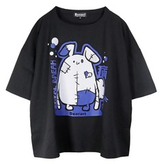 送料無料/[APPAREL]/ディオラート/オーバーサイズ・五分袖 プリントTシャツ [メンブレウサチャン] (M) ゴスロリ・パンク/Deorart