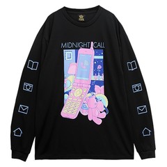 [APPAREL]/リッスンフレーバー/ミッドナイトコール ロンT BLACK (F) ゴスロリ・パンク/LISTEN FLAVOR