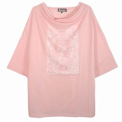 送料無料/[APPAREL]/ディオラート/ドレープネック 五分袖 Tシャツ [gothic frame] ピンク (L) ゴスロリ・パンク/Deorart