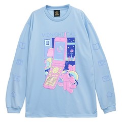 [APPAREL]/リッスンフレーバー/ミッドナイトコール ロンT LIGHT BLUE (F) ゴスロリ・パンク/LISTEN FLAVOR