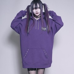 [APPAREL]/セックスポットリベンジ/NEVER MIND プルパーカ 紫 (F) ゴスロリ・パンク/SEX POT ReVeNGe