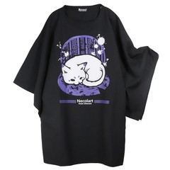 送料無料/[APPAREL]/ディオラート/オーバーサイズ・五分袖 プリントTシャツ [maroneko] (L) ゴスロリ・パンク/Deorart