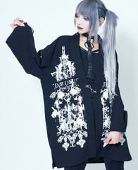 送料無料/[APPAREL]/セックスポットリベンジ/D.V.U/PUNKISH カーディガン 黒 x 白 (F) ゴスロリ・パンク/SEX POT ReVeNGe