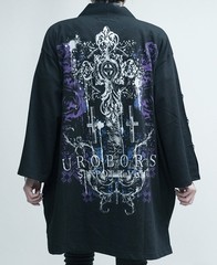 送料無料/[APPAREL]/セックスポットリベンジ/UROBOROS D.V.U/PUNKISH カーディガン 黒 x シルバー + 紫青グラデ (F) ゴスロリ・パンク/SE