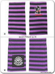 [APPAREL]/マキシマム/ふりむきジュピリン刺繍&魔法陣プリント ショートアームカバー 紫ｘ黒 (F) ゴスロリ・パンク/MAXICIMAM