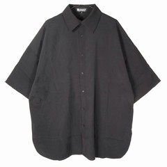 送料無料/[APPAREL]/ディオラート/五分袖 モンスターサイズ ボーリングシャツ ブラック (L) ゴスロリ・パンク/Deorart